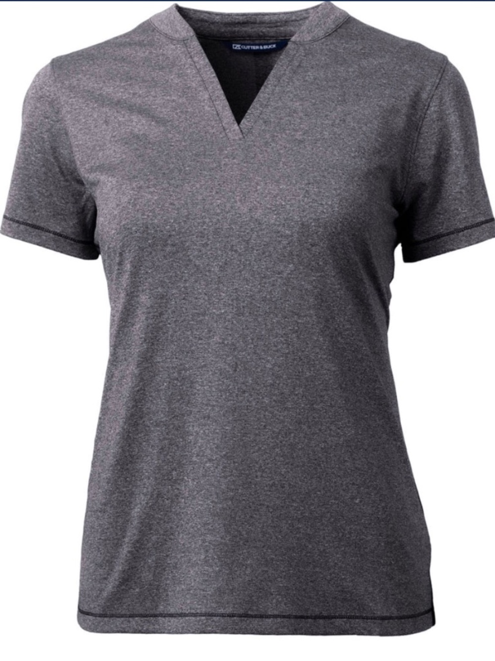 Cutter & Buck Women's Charcoal Heather Forge Heathered Stretch Blade Top - NWT